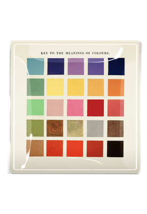 Key To The Meaning Of Colours Square Decoupage Glass Tray