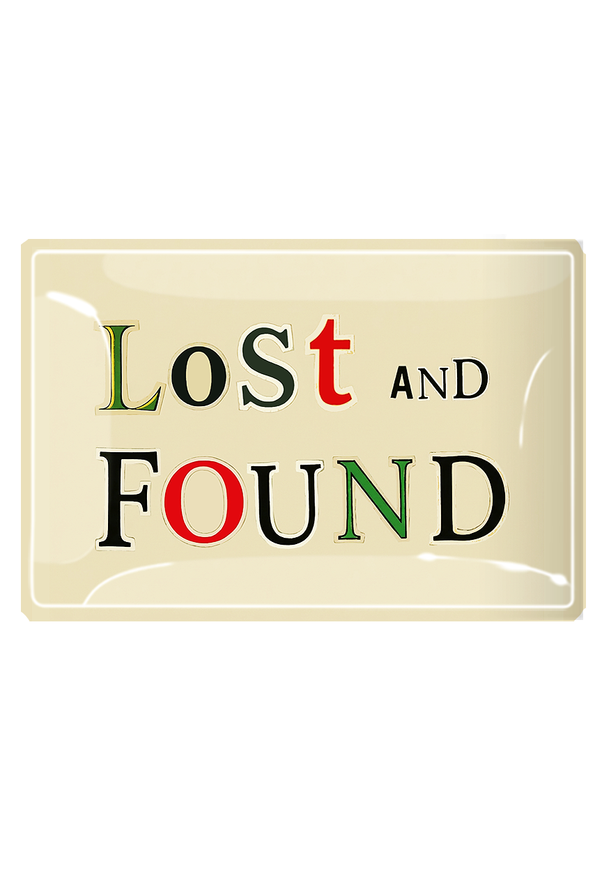 Lost And Found Newspaper Letters Decoupage Glass Tray