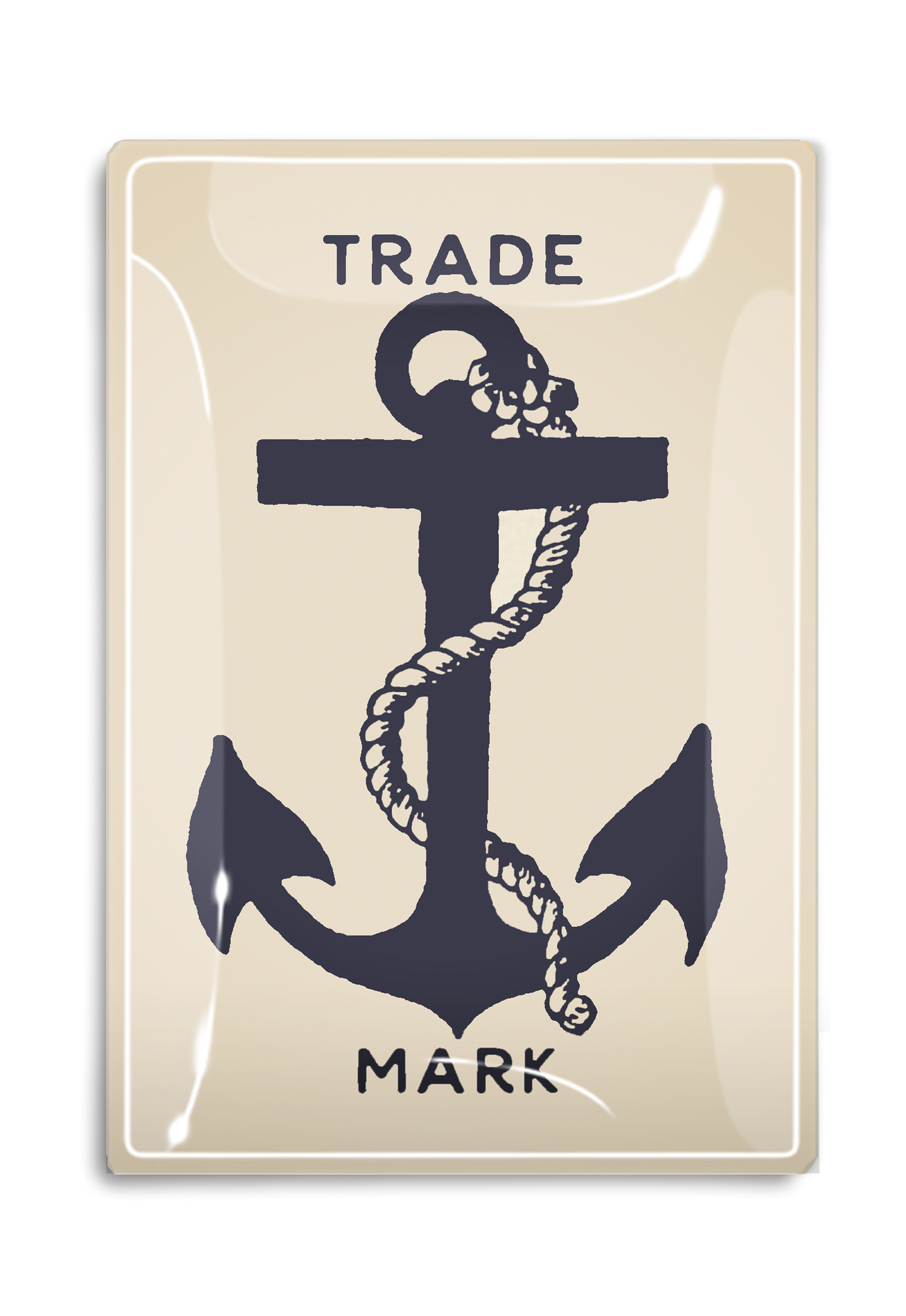 Shipman's Anchor Decoupage Glass Tray