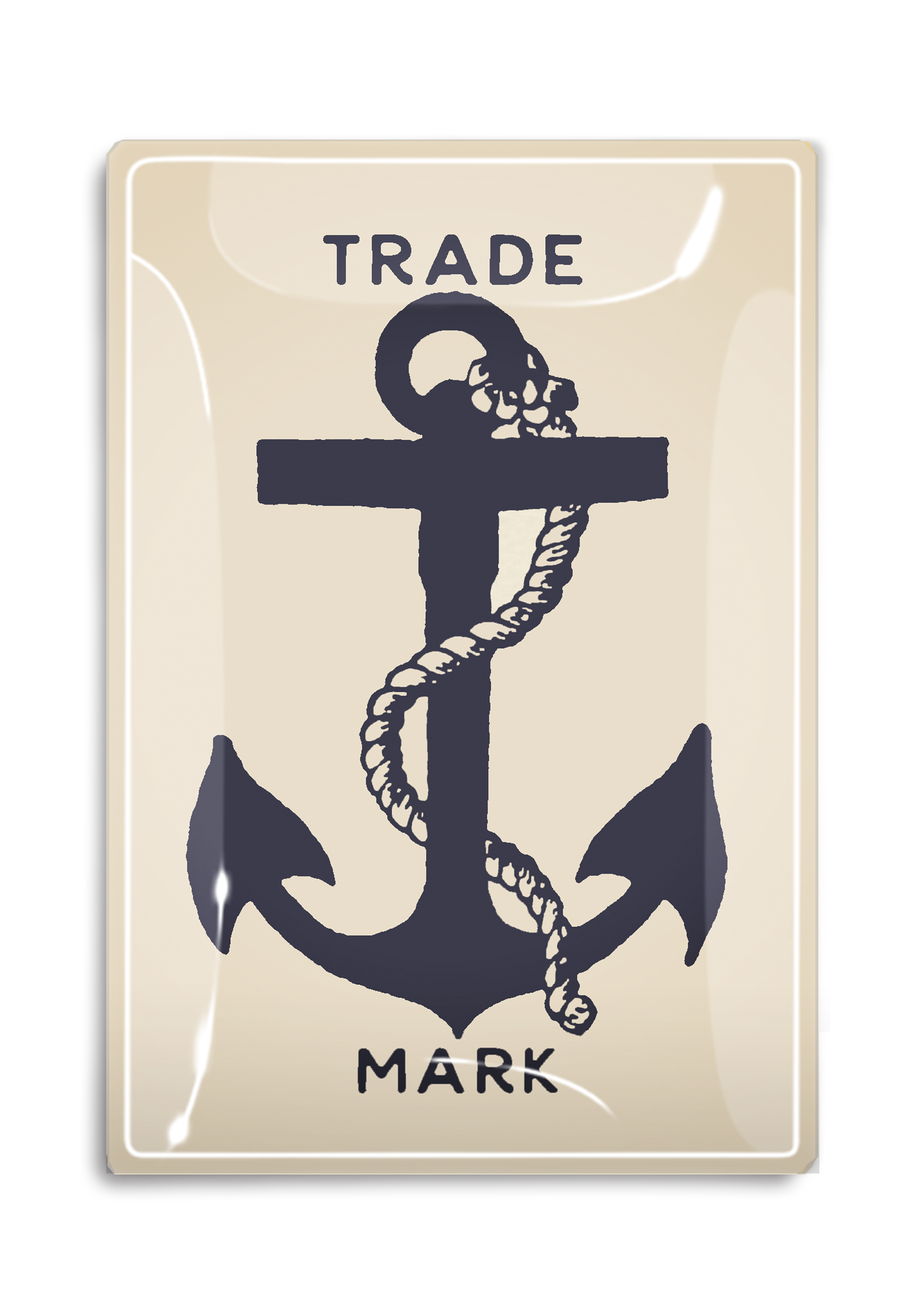 Shipman's Anchor Decoupage Glass Tray