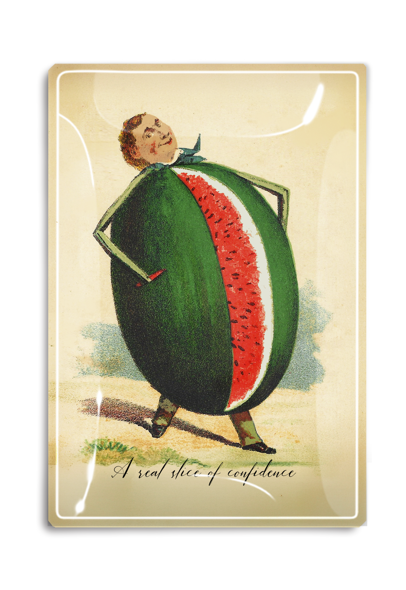 A Real Slice of Confidence Decoupage Glass Tray