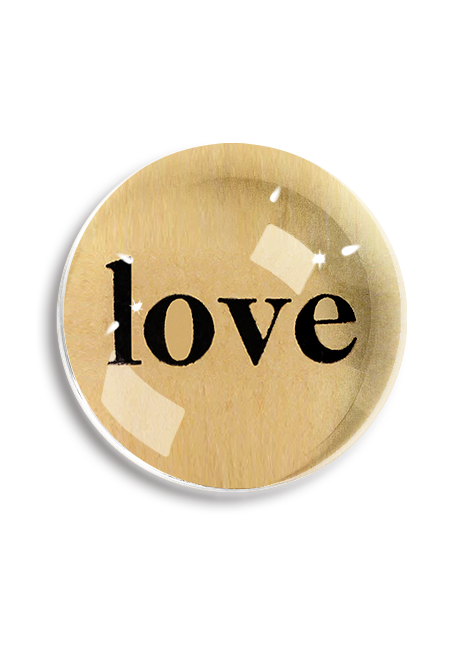 Love Small Typeface Dome Paperweight
