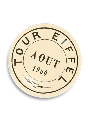 La Tour Eiffel Round Decoupage Tray