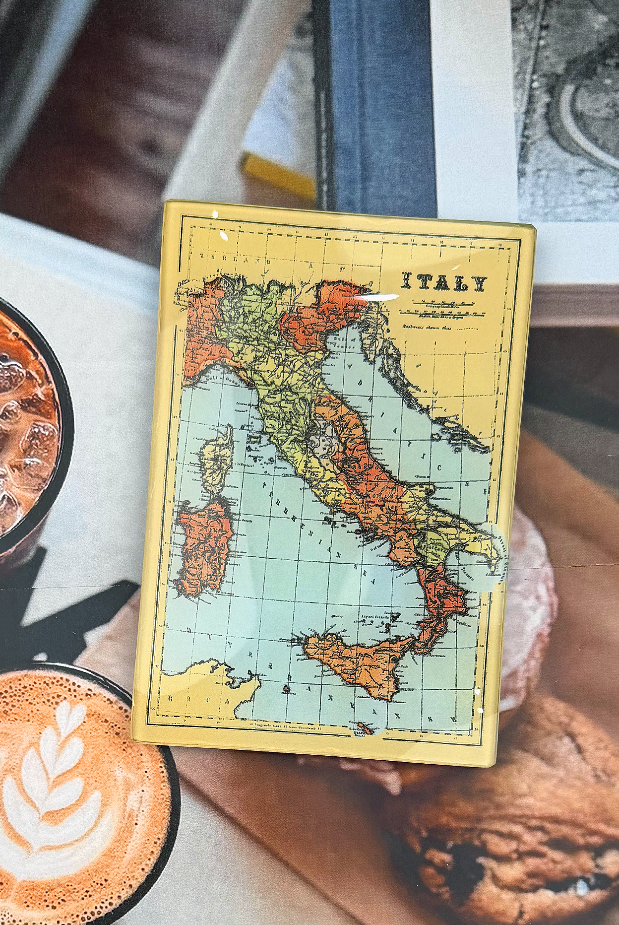 Vintage Italy No. 1 Decoupage Glass Tray