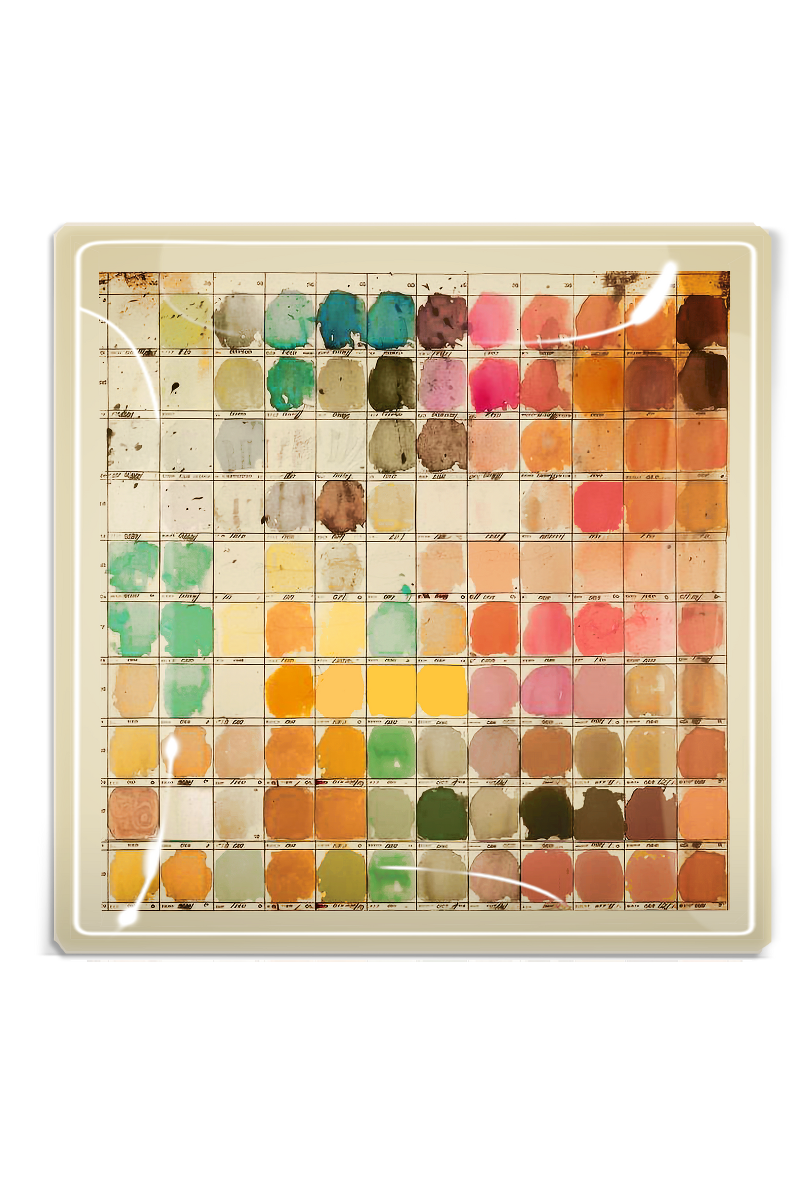 Watercolor Artist's Palette Decoupage Glass Tray