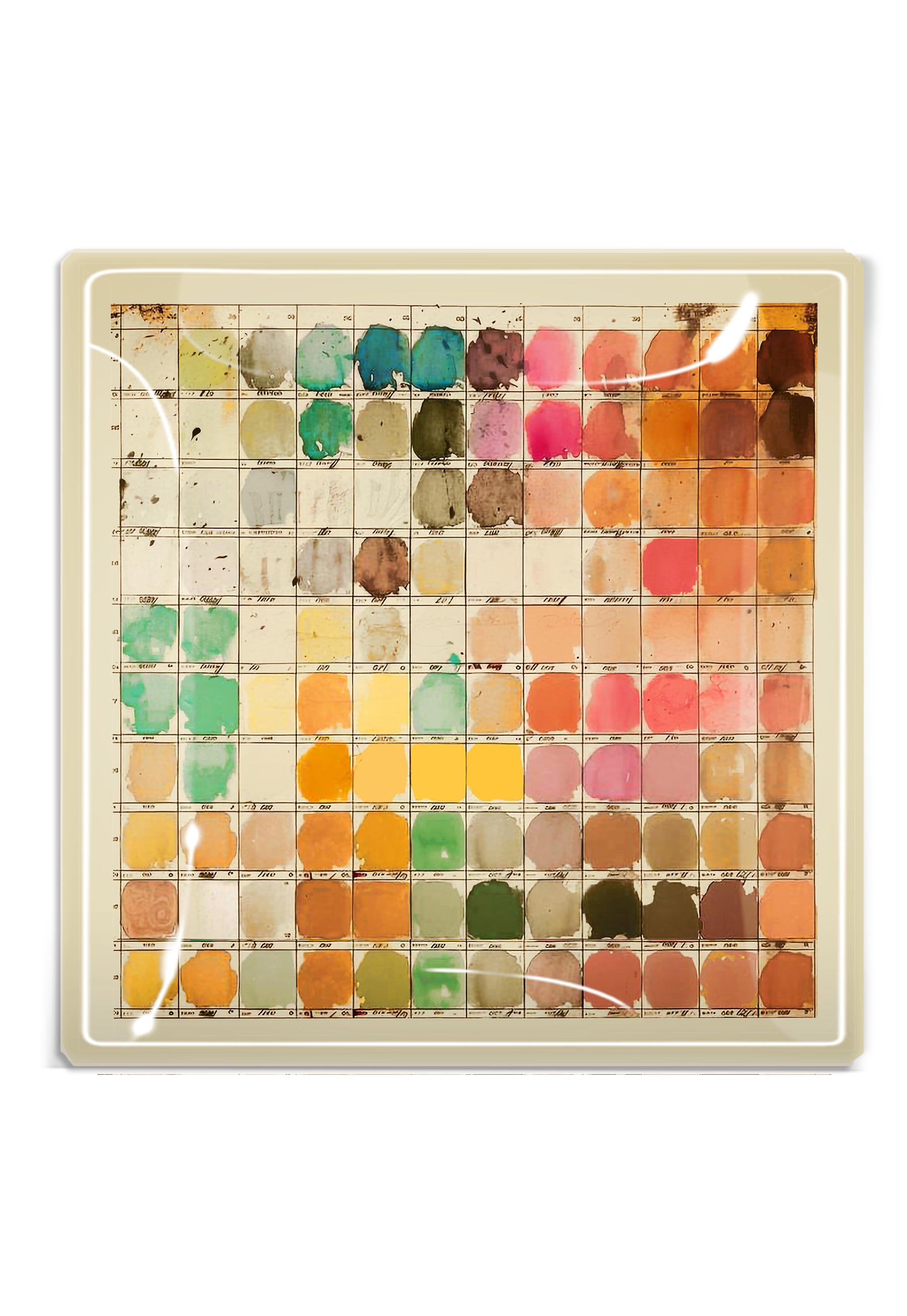 Watercolor Artist's Palette Decoupage Glass Tray