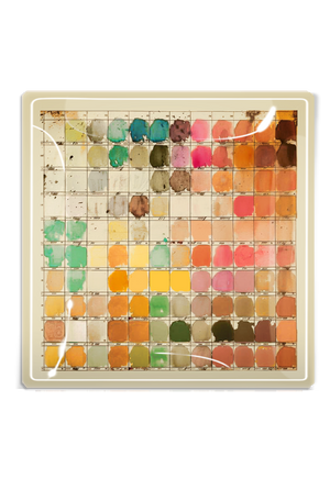 Watercolor Artist's Palette Decoupage Glass Tray