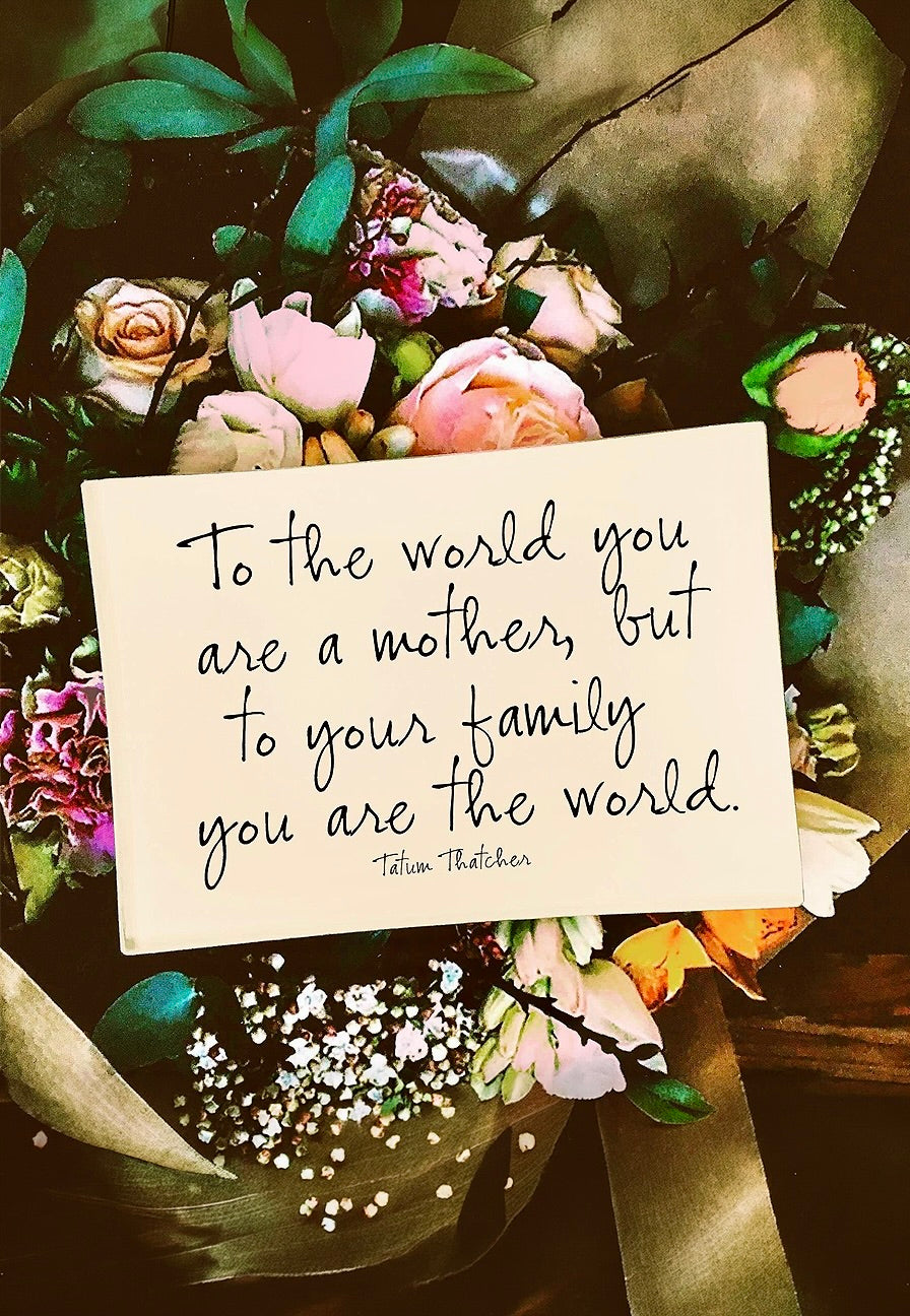 To The World You Are A Mother Decoupage Glass Tray - Bensgarden.com