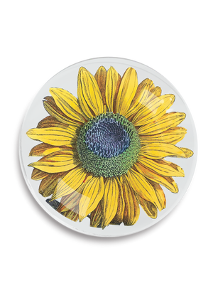 Amagansett Sunflower Round Decoupage Tray