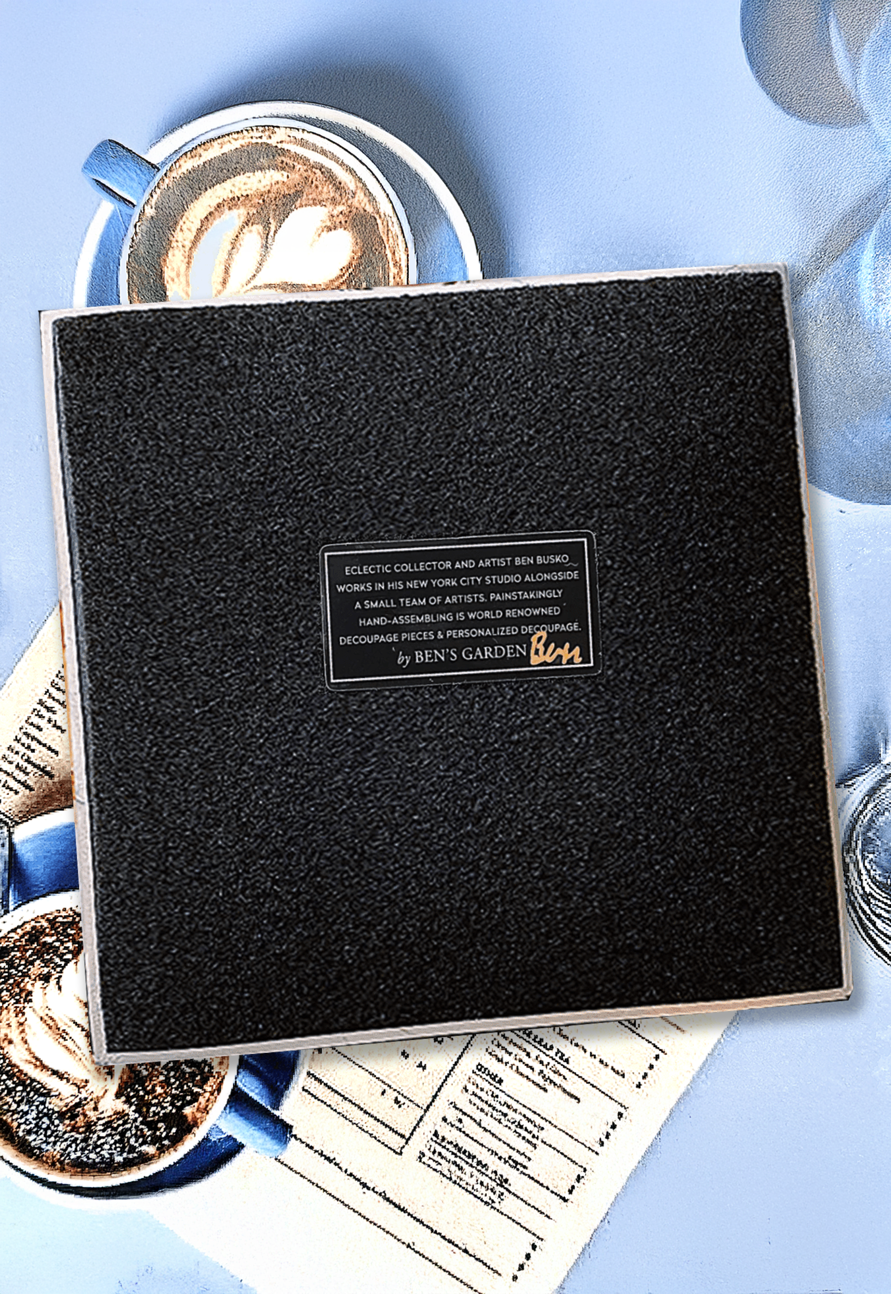Personalized 8"x 8" Decoupage Glass Valet Tray
