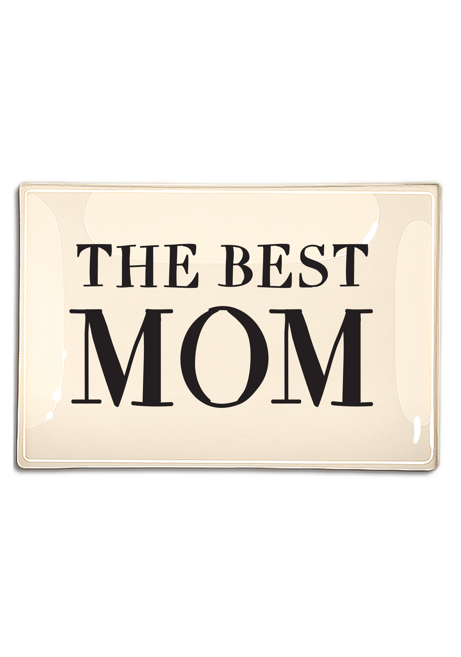 The Best Mom Decoupage Glass Tray - Ben's Garden