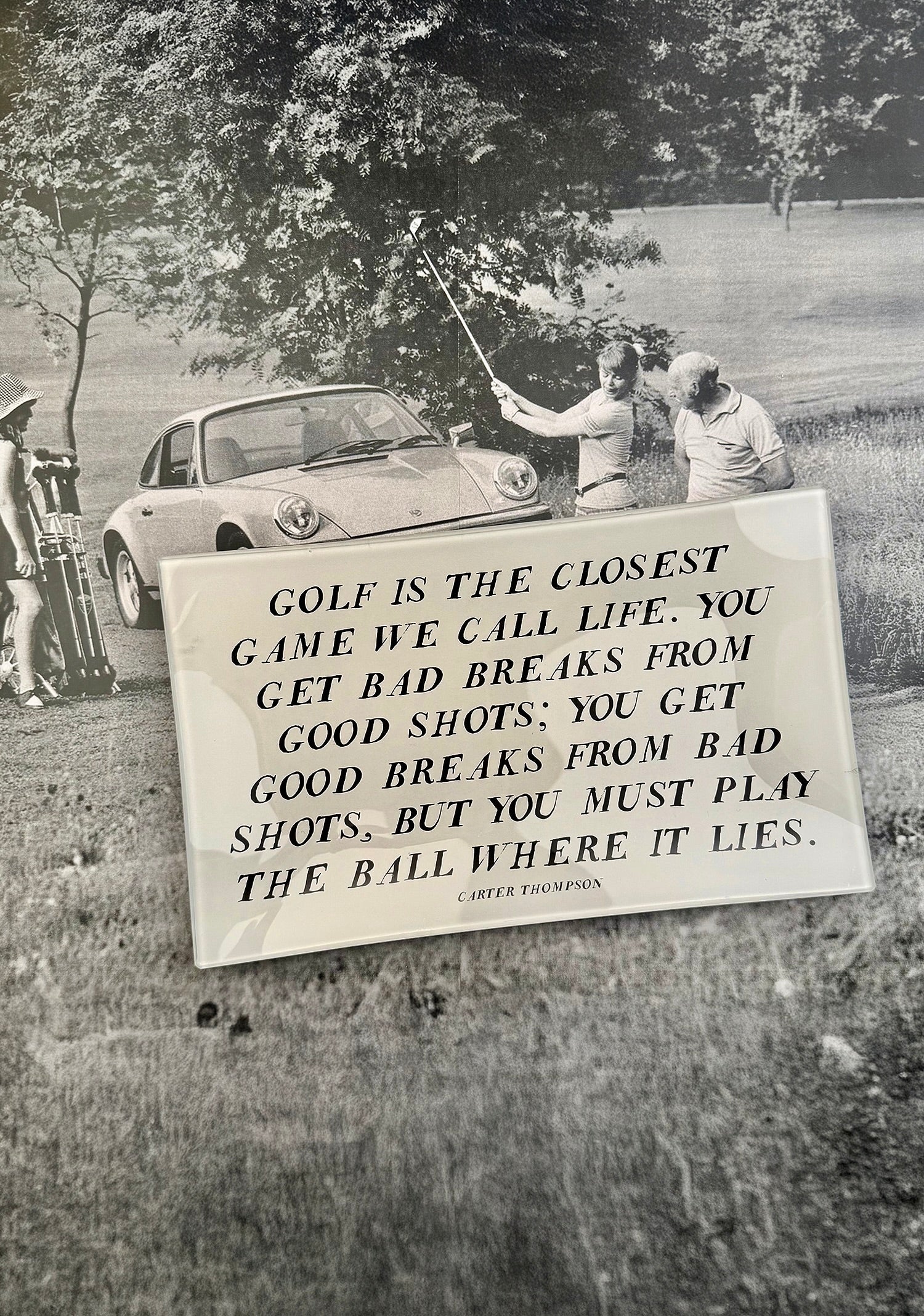 Golf Is The Closest Game Decoupage Glass Tray - Bensgarden.com