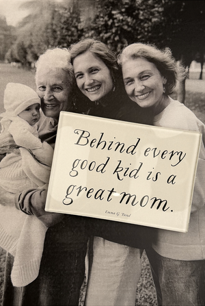 Behind Every Good Kid Is A Great Mom Decoupage Glass Tray - Ben's Garden