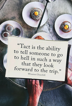 Tact Is The Ability Decoupage Glass Tray