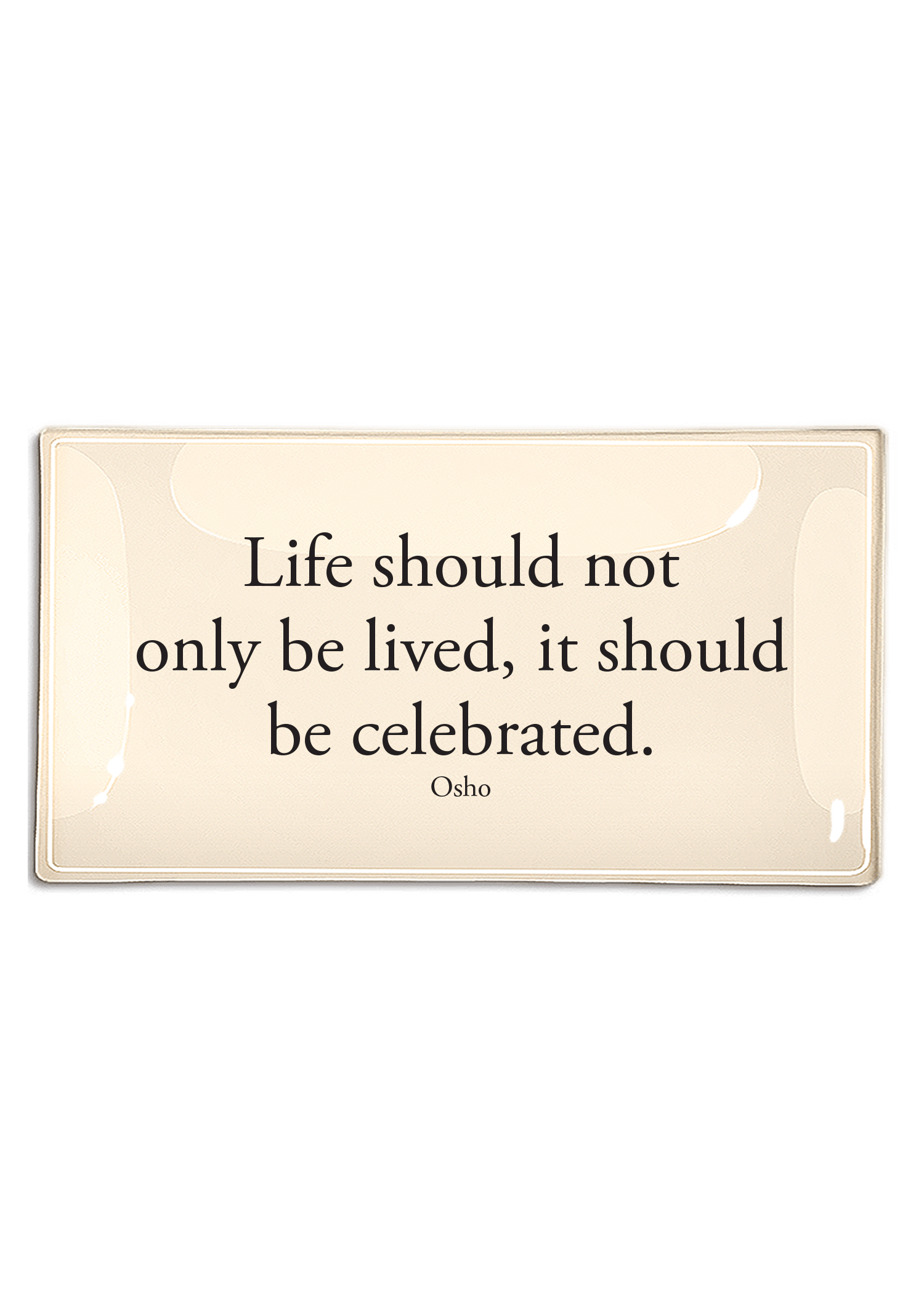 Life Should Not Only Be Lived Decoupage Glass Tray