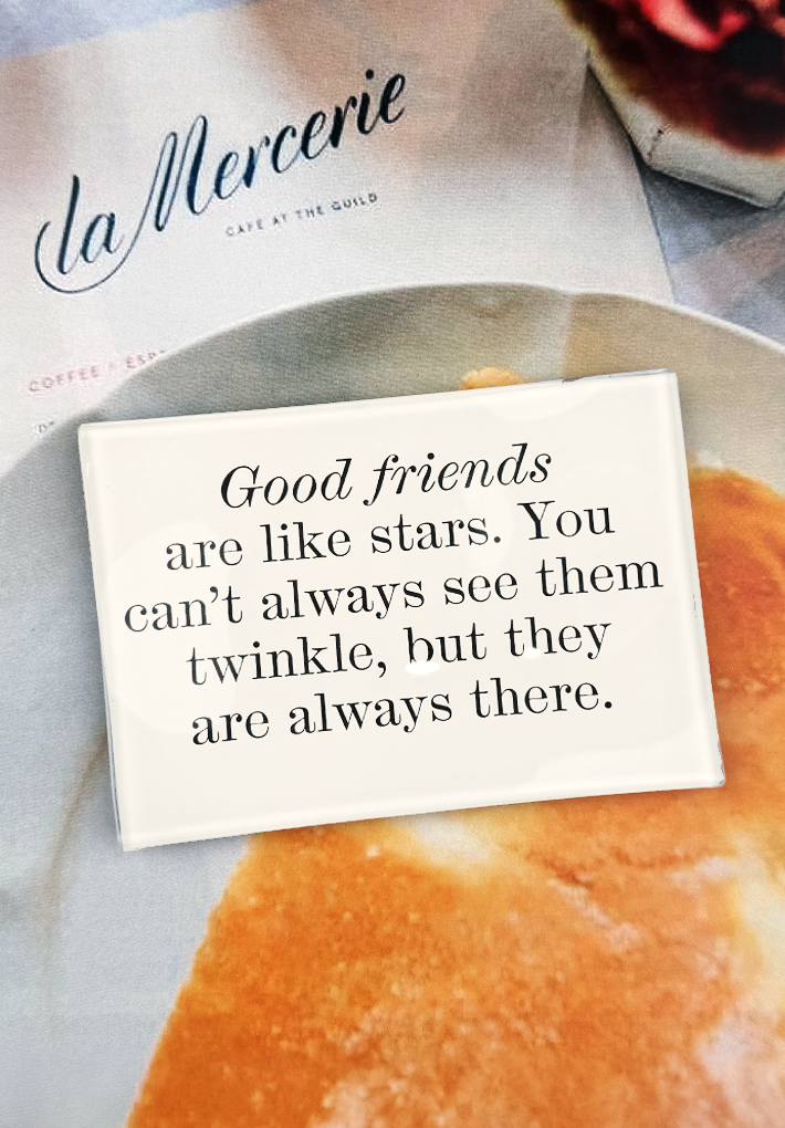 Good Friends Are Like Stars Decoupage Glass Tray