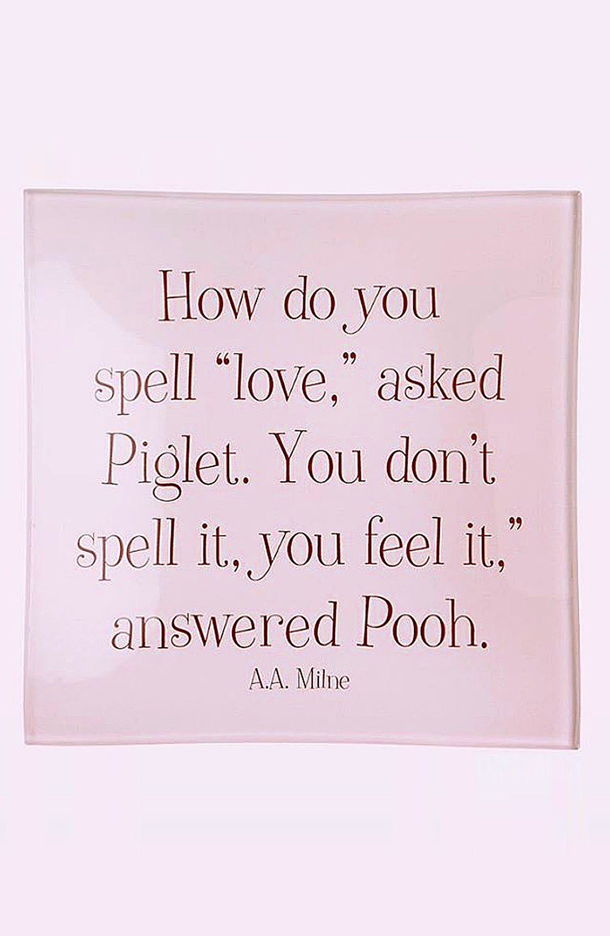 How Do You Spell Love Decoupage Glass Tray - Bensgarden.com