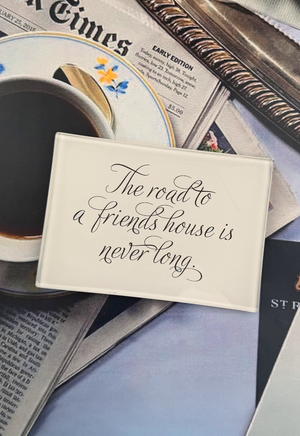 The Road To A Friend's House Decoupage Glass Tray