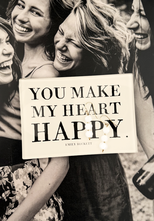 You Make My Heart Happy Decoupage Glass Tray