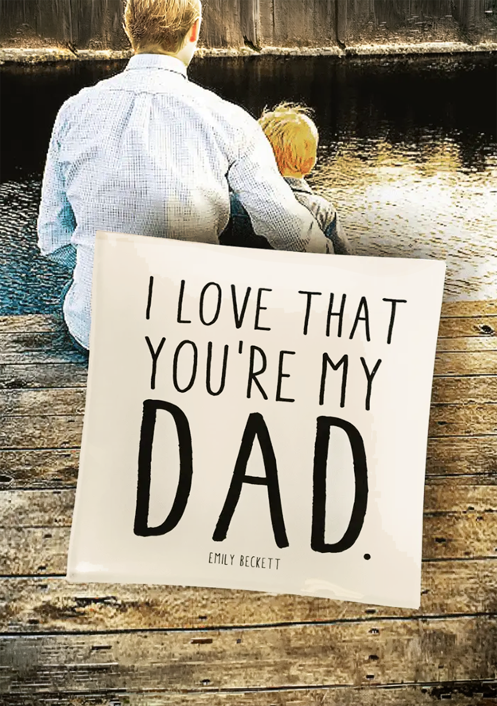I Love That You're My Dad Decoupage Glass Tray