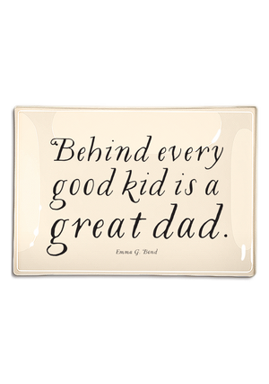 Bensgarden.com | Behind Every Good Kid Is A Great Dad Decoupage Glass Tray - Ben's Garden. Made in New York City.