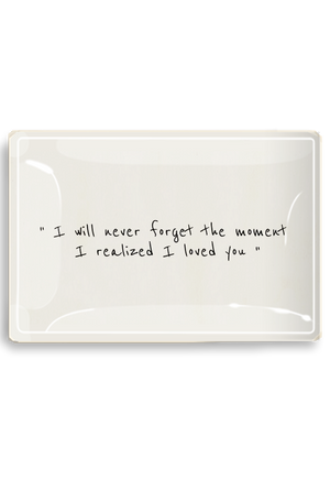 Bensgarden.com | I Will Never Forget The Moment Decoupage Glass Tray - Ben's Garden. Made in New York City.