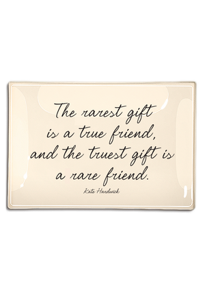 The Rarest Gift Is A True Friend Decoupage Glass Tray