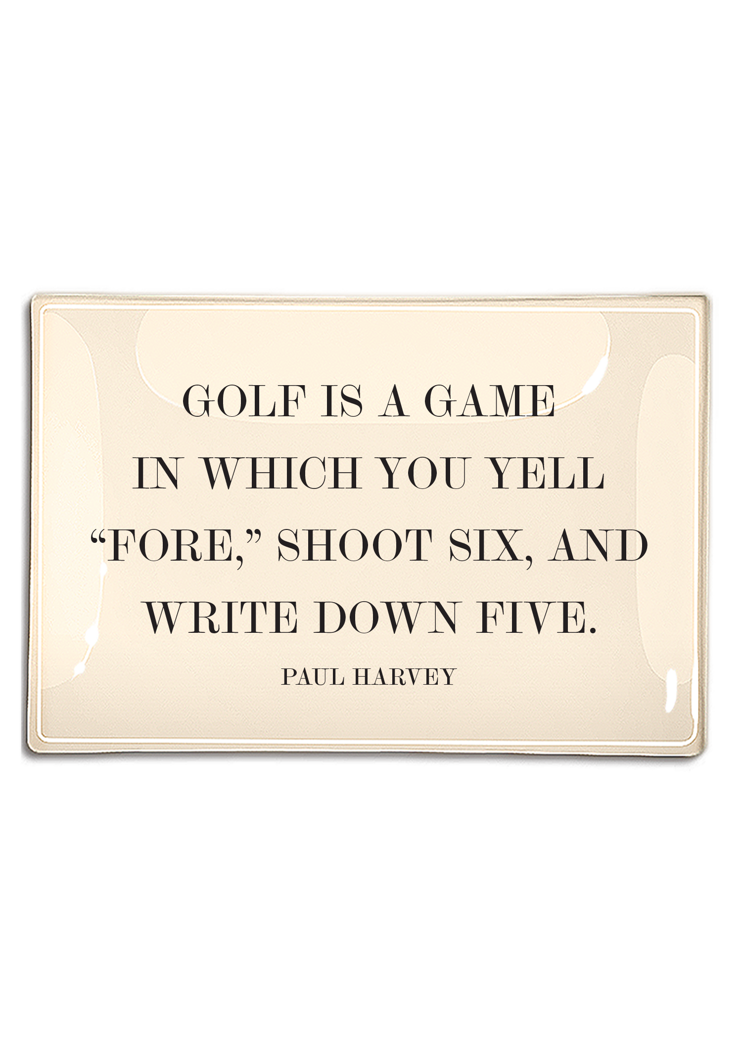 Golf Is A Game Decoupage Glass Tray