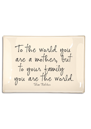 Bensgarden.com | To The World You Are A Mother Decoupage Glass Tray - Ben's Garden. Made in New York City.