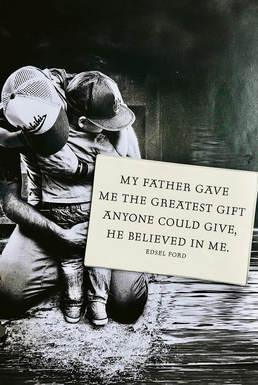 My Father Gave Me Decoupage Glass Tray - Ben's Garden