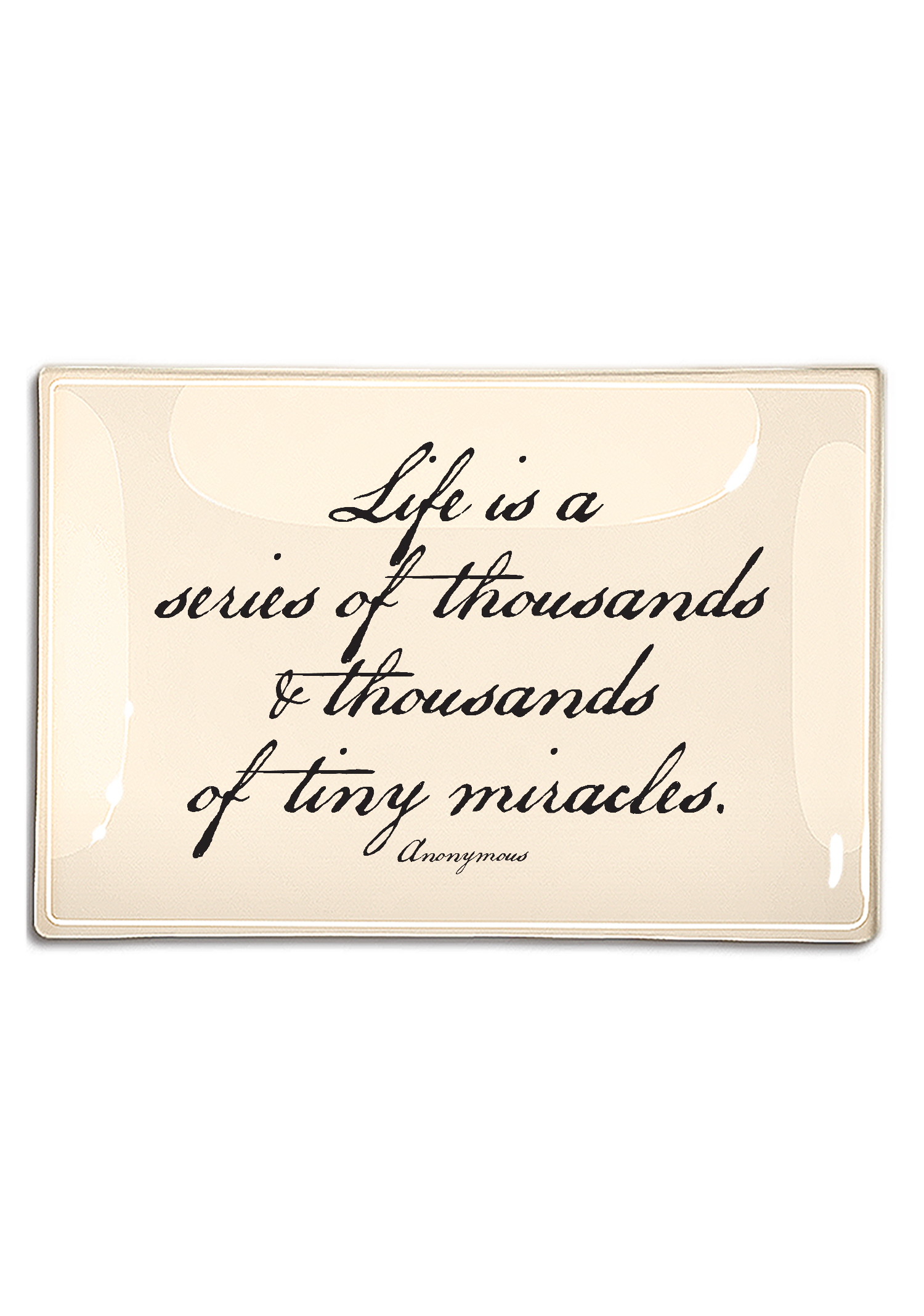 Thousands and Thousands of Tiny Miracles Decoupage Glass Tray