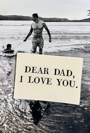 Dear Dad, I Love You Decoupage Glass Tray