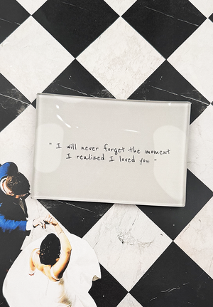 I Will Never Forget The Moment Decoupage Glass Tray