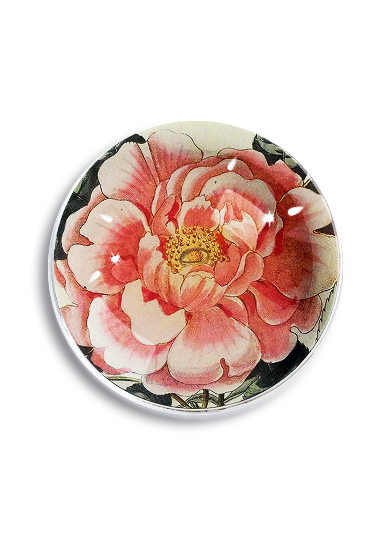 Jennifer Garner Peony Crystal Dome Paperweight