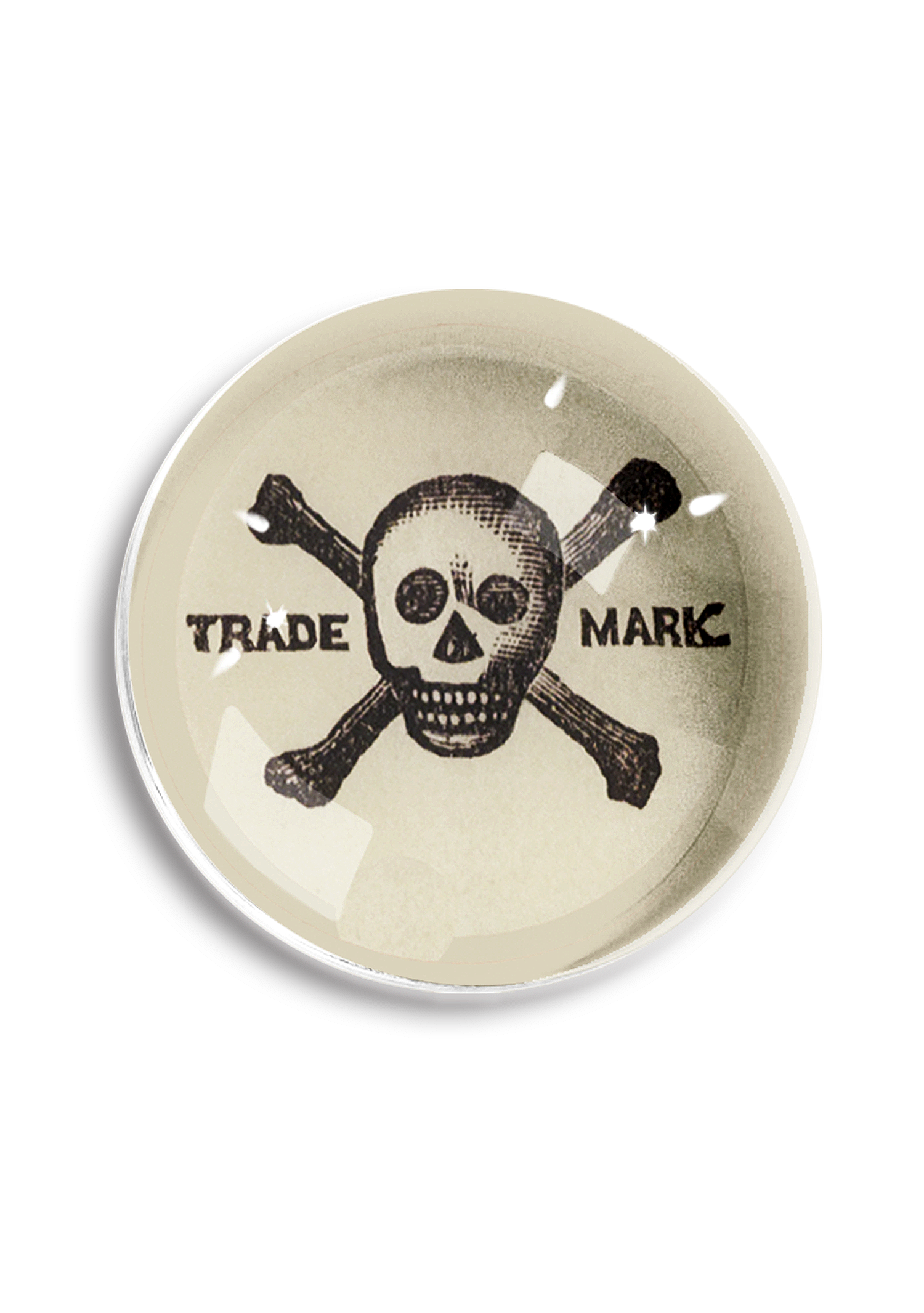 Skull And Crossbones Dome Paperweight