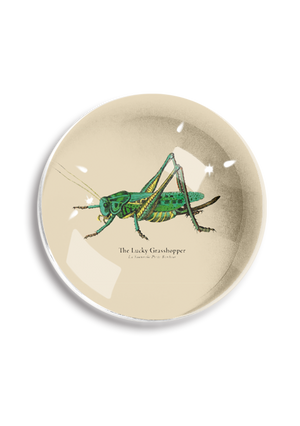 The Lucky Grasshopper Crystal Dome Paperweight