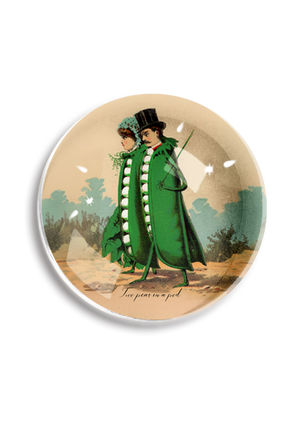 Two Peas In A Pod Crystal Dome Paperweight