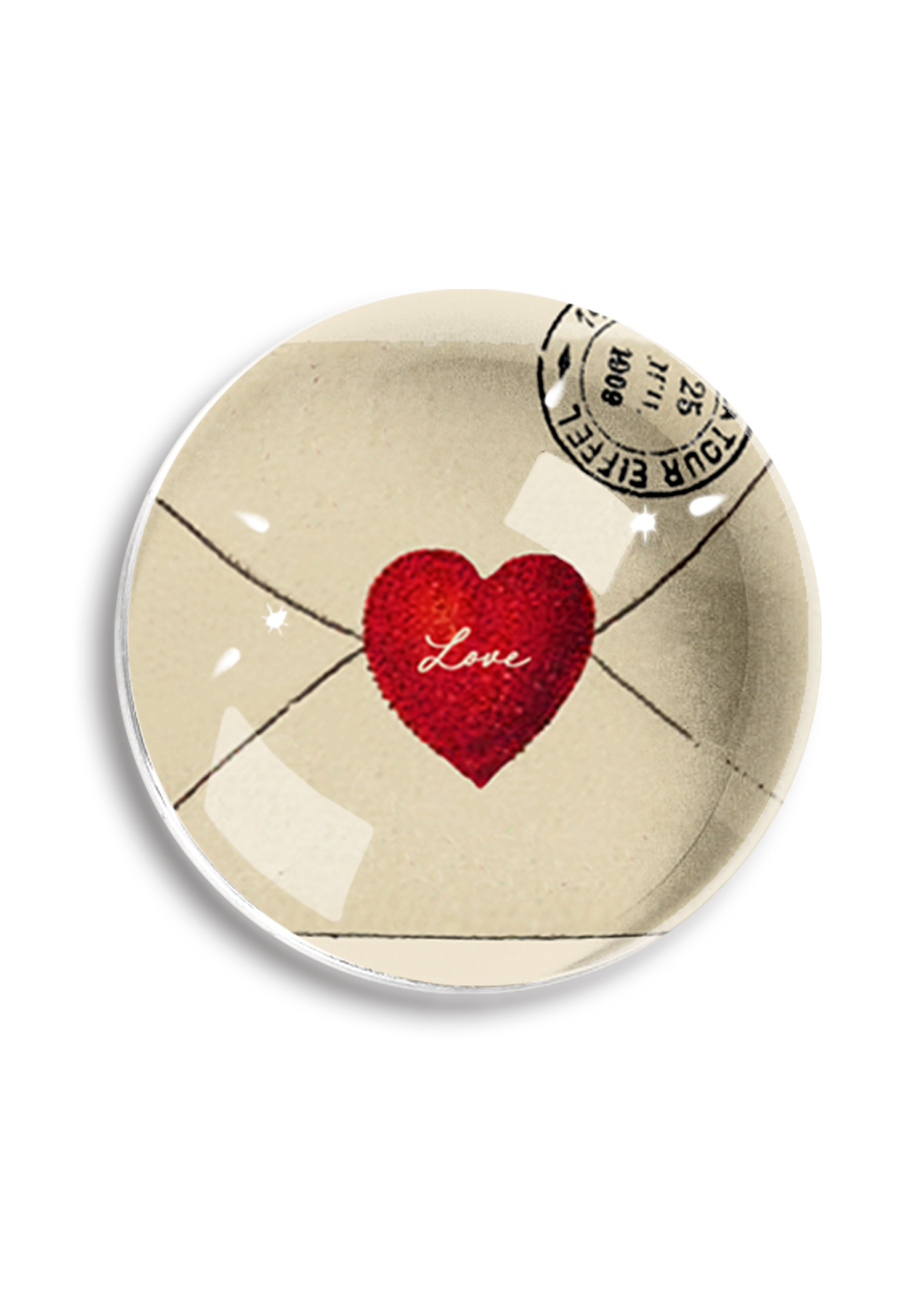 Love Envelope Crystal Dome Paperweight