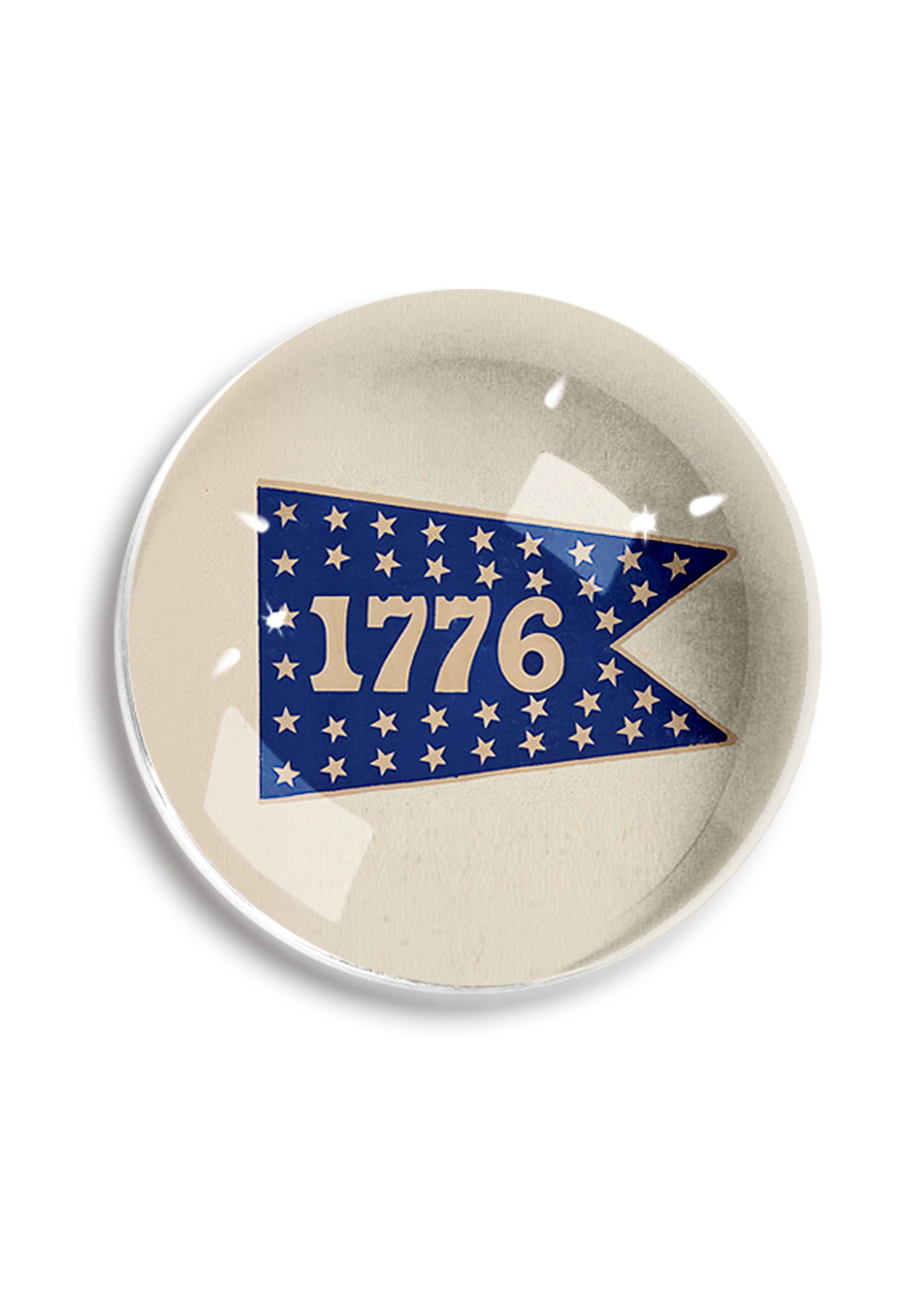 1776 Stars Heritage Pennant Crystal Dome Paperweight