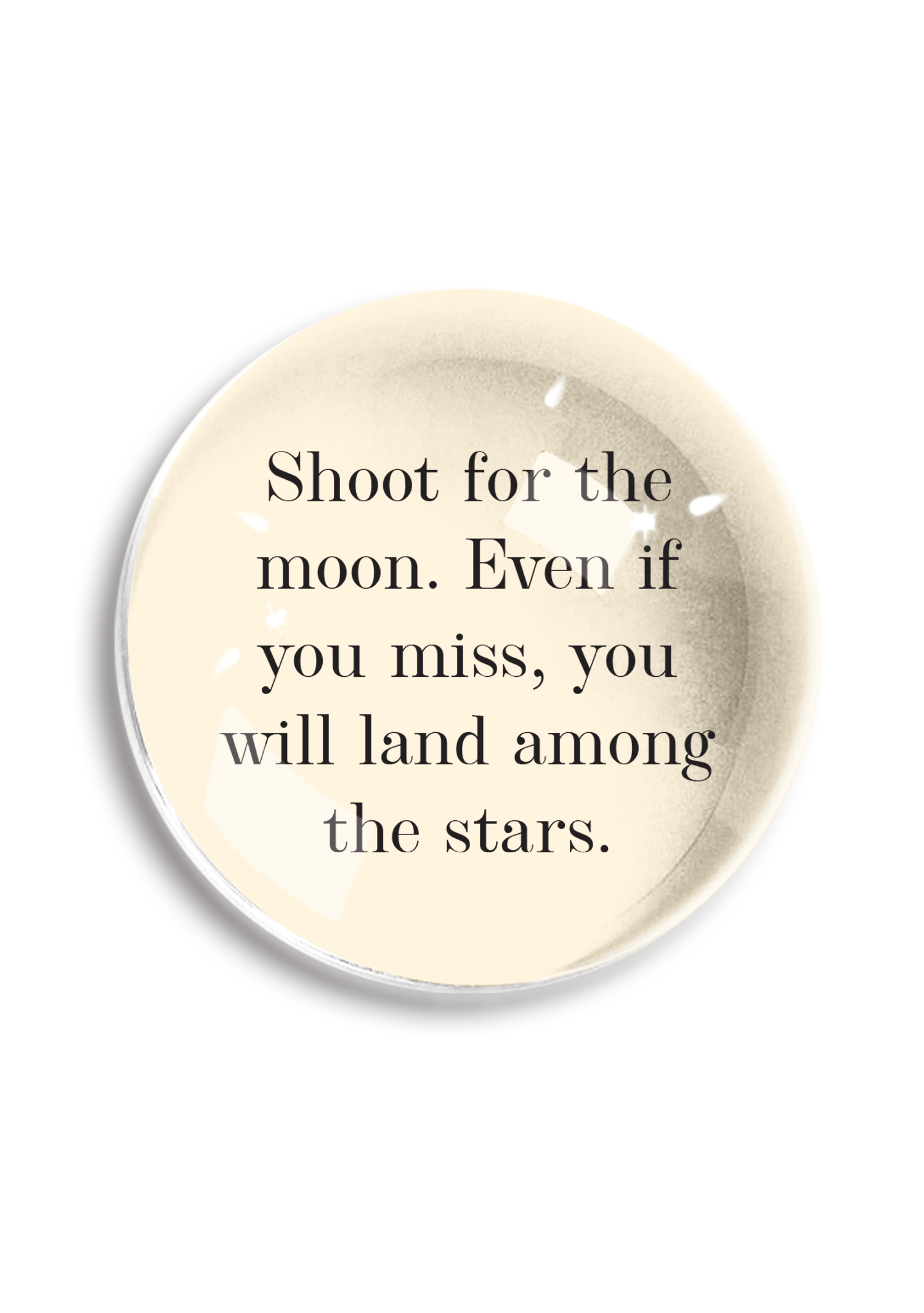 Shoot For The Moon Crystal Dome Paperweight