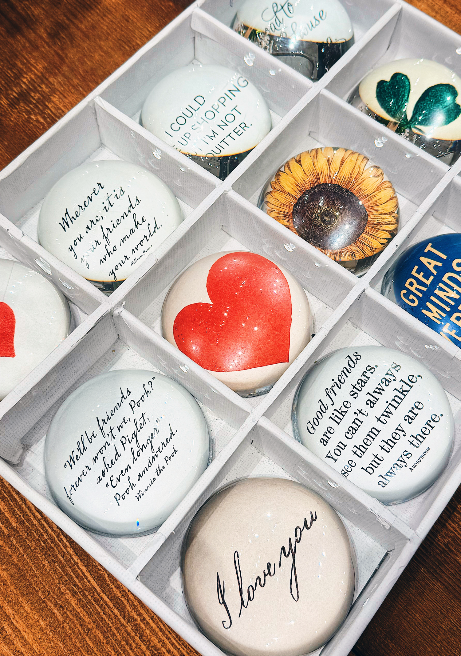 I Heart You Crystal Dome Paperweight - Bensgarden.com