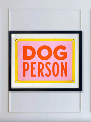 Dog Person Cut-And-Sewn Wool Felt Pennant Flag
