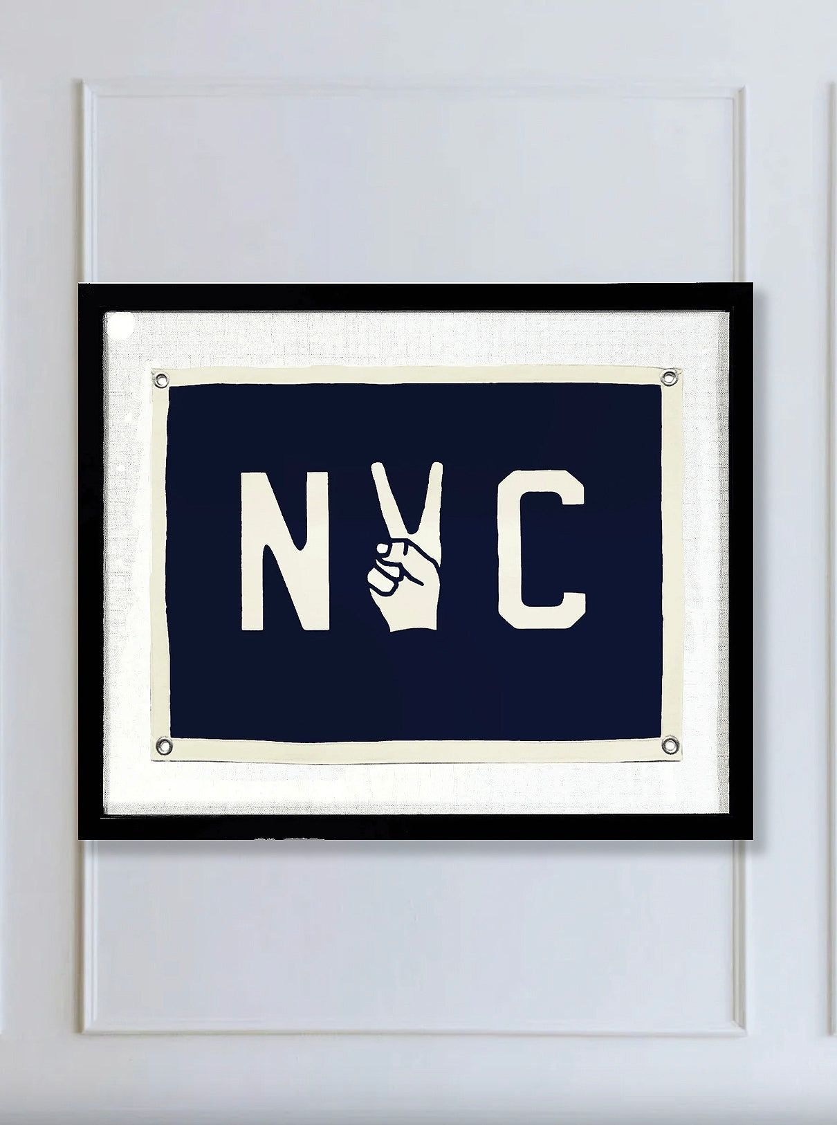 Handcrafted NYC Peace Cut-And-Sewn Wool Felt Pennant Flag