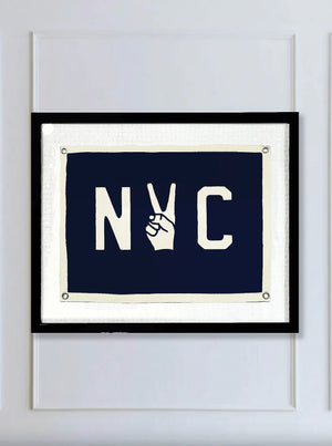 Handcrafted NYC Peace Cut-And-Sewn Wool Felt Pennant Flag