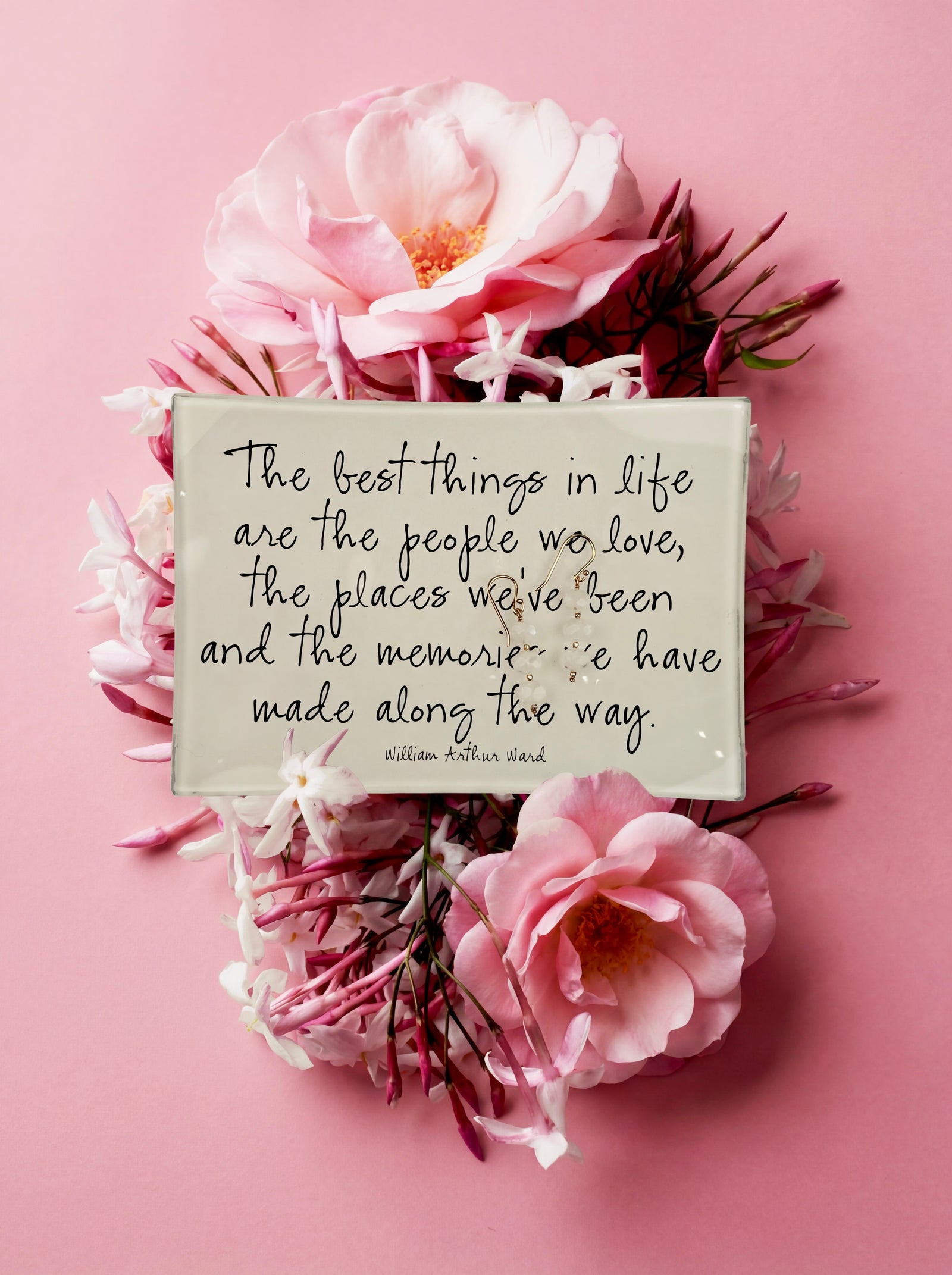 The Best Things In Life Are Decoupage Glass Tray - Bensgarden.com