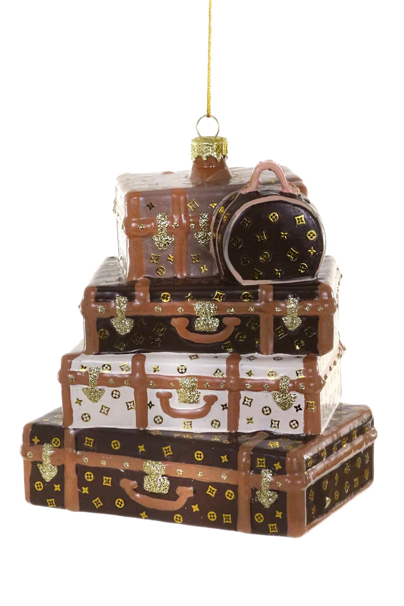Fancy LV Luggage Luxury Christmas Ornament - Bensgarden.com