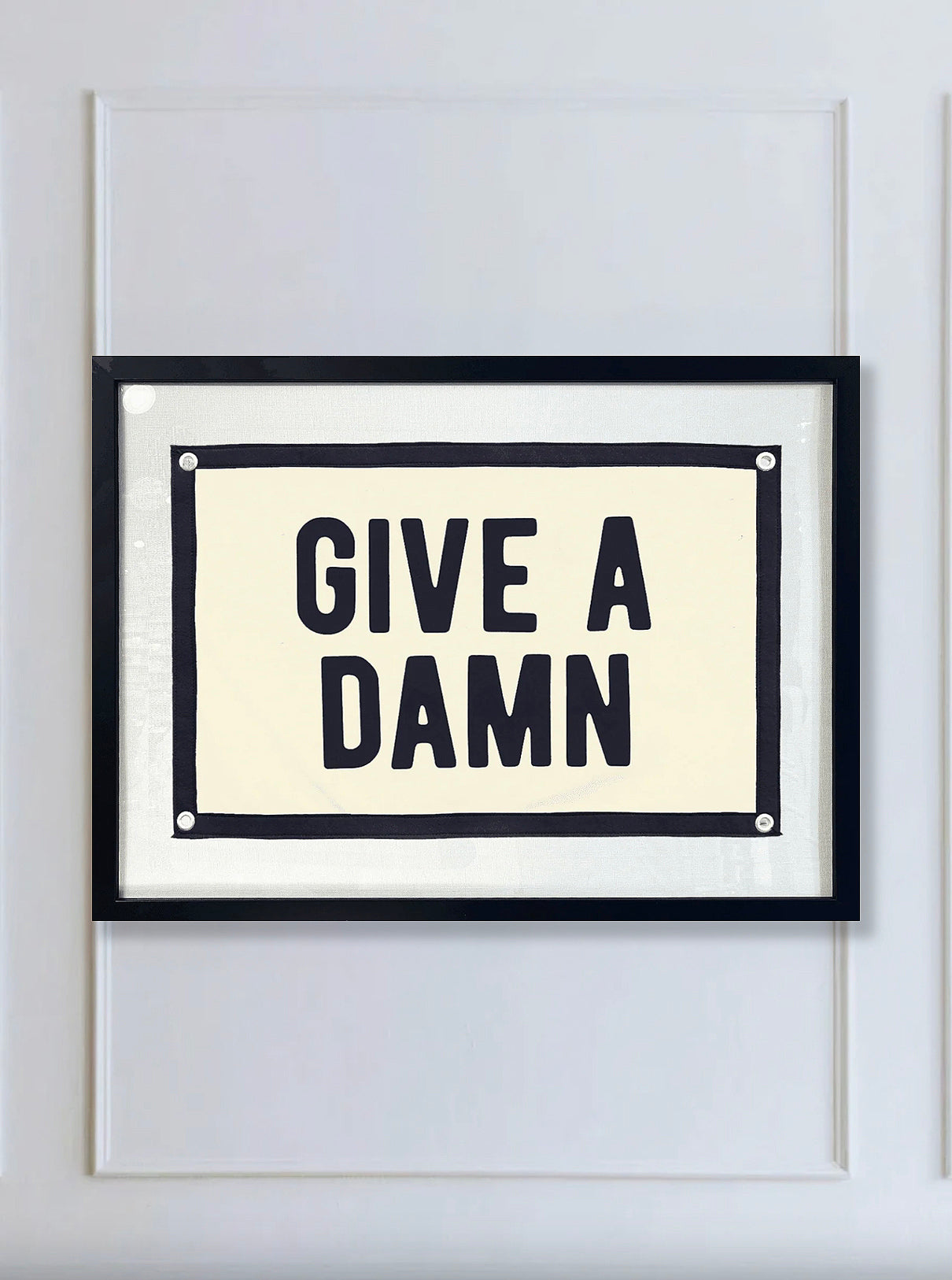 Give A Damn Anything Cut-And-Sewn Wool Felt Pennant Flag - Bensgarden.com