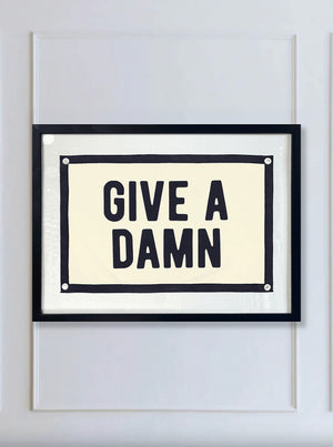 Give A Damn Anything Cut-And-Sewn Wool Felt Pennant Flag
