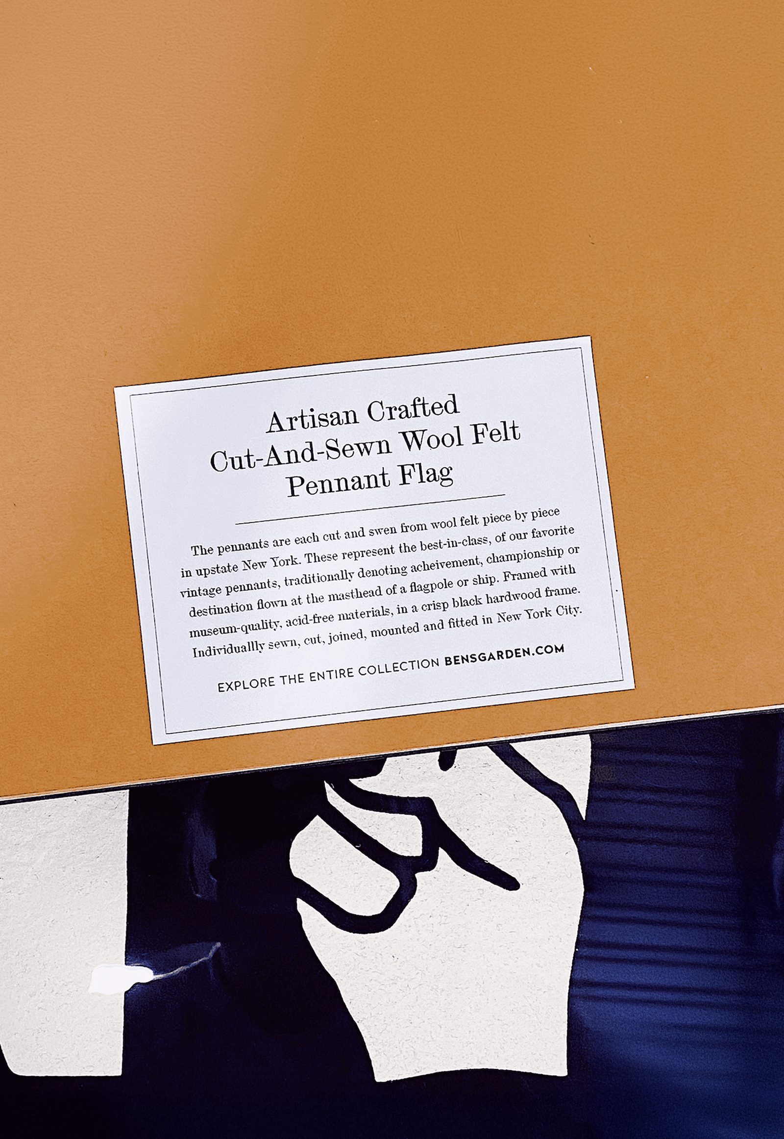 I Know I'm Yours Handcrafted Cut-And-Sewn Wool Felt Pennant Flag