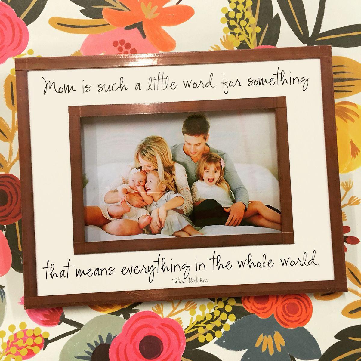 Mom Is Such A Small Word Copper & Glass Photo Frame